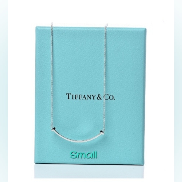 Tiffany & Co. Jewelry - Tiffany T Sterling Silver Small Smile Necklace and Matching Bracelet
